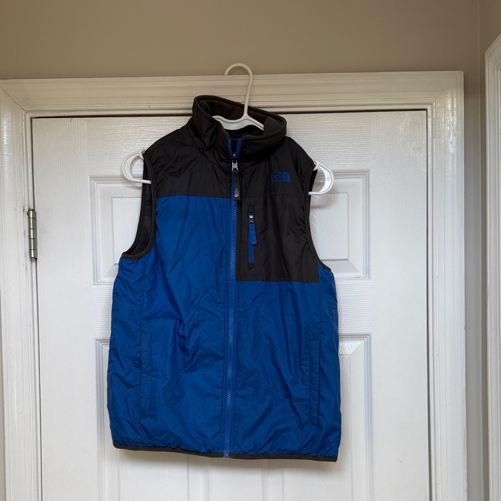 The North Face Gray and Blue Vest